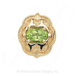 GS261 PD - 14 Karat Gold Peridot Slide 